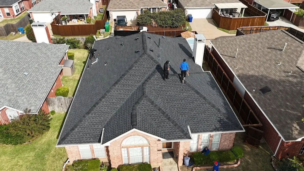 Slate & Tile Roof Repair work in progress on a Merced property